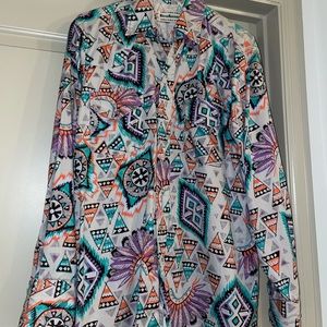 Western pearl snap button down